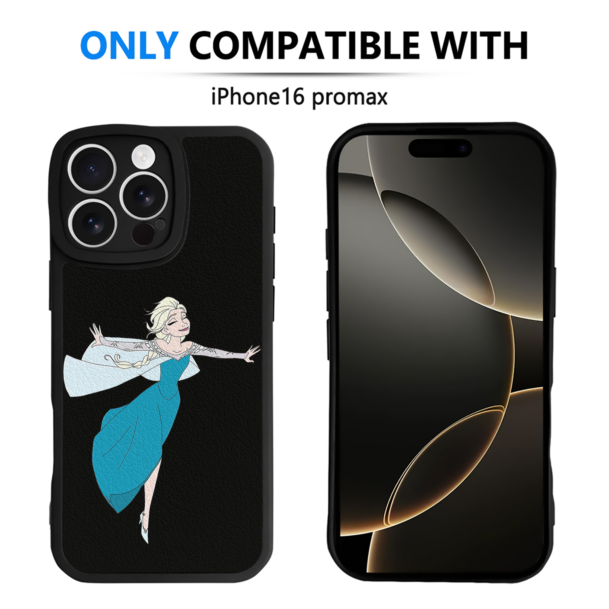 （画像用） アナと雪の女王 アンナ エルサ Frozen Anna Elsa 【iPhone 16シリーズ対応】シリコンスマホケース（レザー調） 材質：シリコン